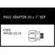 Marley Philmac Male Adaptor 20 x 1 BSP - MM302.20.25